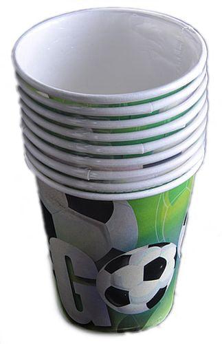 Fußball Thema Pappbecher - Tortendekoshop