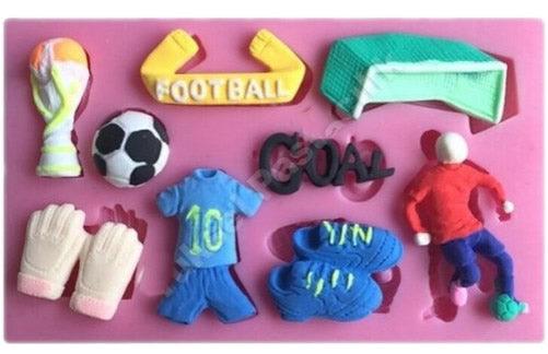 Fußballspieler Thema Silikonform - Tortendekoshop