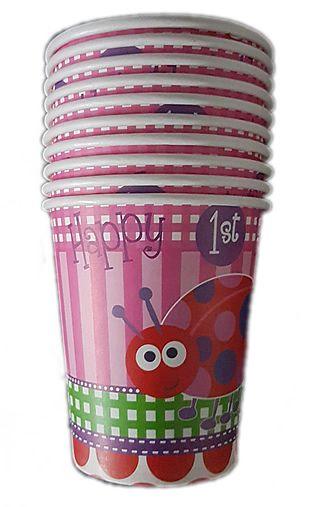 Girl Baby Shower Party Pappbecher pink - Tortendekoshop