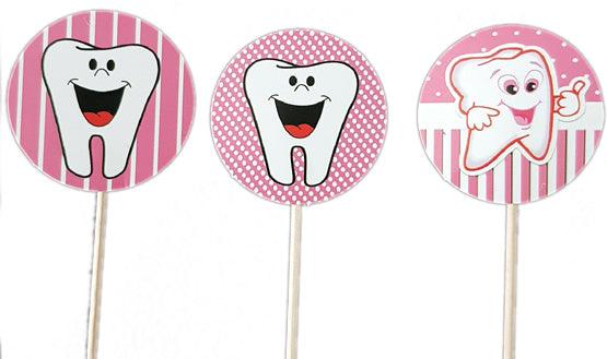 Girl erster Zahn Deko Thema Kuchen Topper, Cupcake Picks - Tortendekoshop