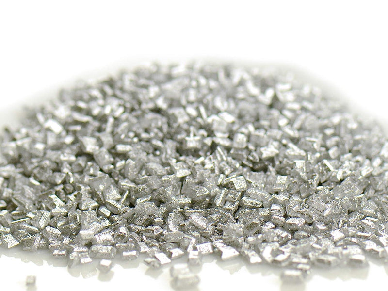 Glimmer Zucker silber, 1kg - Tortendekoshop