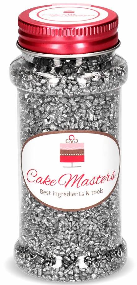 Glimmer Zucker silber, 100g - Tortendekoshop