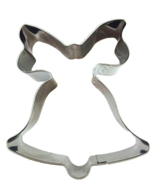 Glocke mit Schleife Ausstechform, Edelstahl - Tortendekoshop
