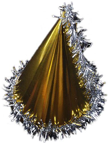 Gold farbige Partyhüte - Tortendekoshop