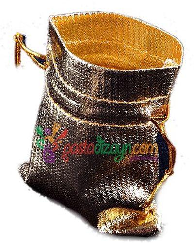 Gold Geschenke Tüllbeutel - Tortendekoshop