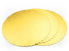 Gold mit Prägung Tortenunterlage Rund, 25cm - Tortendekoshop