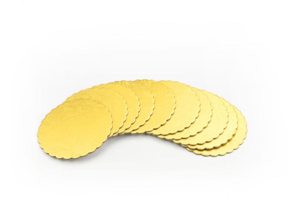 Gold Tortenunterlage, 10cm ,10 Stück - Tortendekoshop