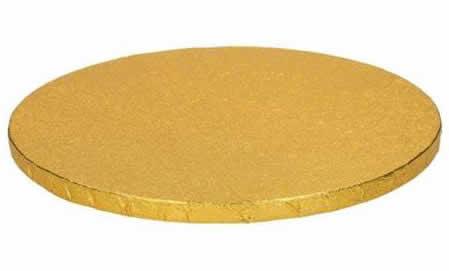 Gold Tortenunterlage Rund, 25cm - Tortendekoshop