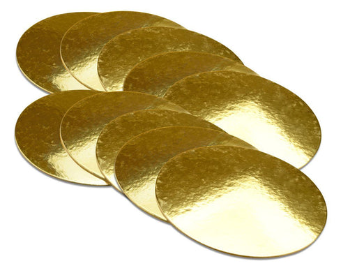 Gold Tortenunterlage Rund, 10cm - Tortendekoshop