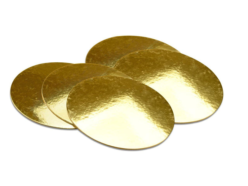 Gold Tortenunterlage Rund, 25cm - Tortendekoshop