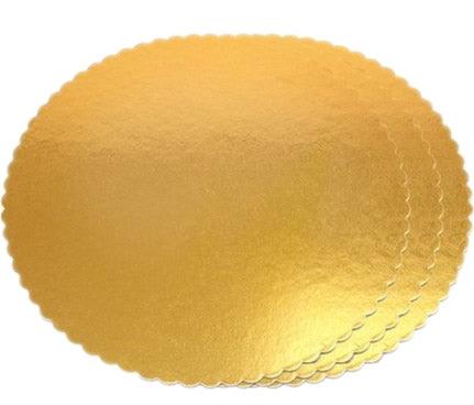 Gold Tortenunterlage Rund, 26cm - Tortendekoshop