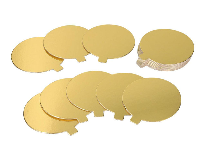Golden Plate 9cm gold glänzend, 10 Stück - Tortendekoshop