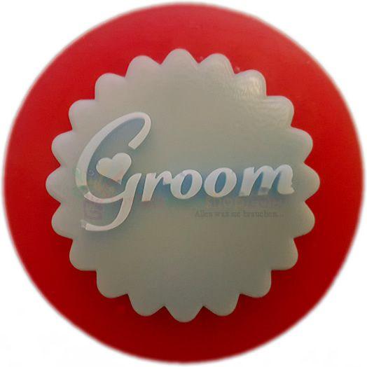 Groom geschriebene Silikonform - Tortendekoshop