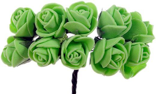 Grün Deko Rosen mit Draht - Tortendekoshop