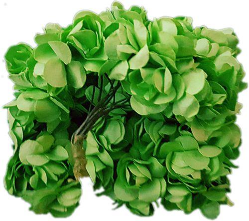 Grün Mini Deko Rosen mit Draht - Tortendekoshop