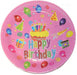 Happy Birthday Pappteller pink - Tortendekoshop