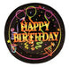 Happy Birthday Pappteller schwarz - Tortendekoshop