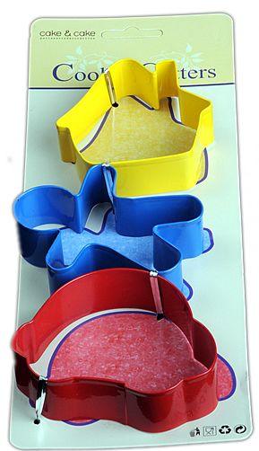 Haus, Boy, Auto Ausstechform Set, Edelstahl - Tortendekoshop