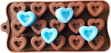 Herz 2  Schokoladen Silikonform - Tortendekoshop