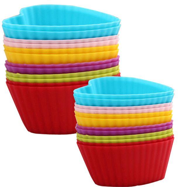 Herz Cupcake, Muffinförmchen Backform - Tortendekoshop