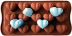 Herz mit Punkt Schokoladen Silikonform - Tortendekoshop