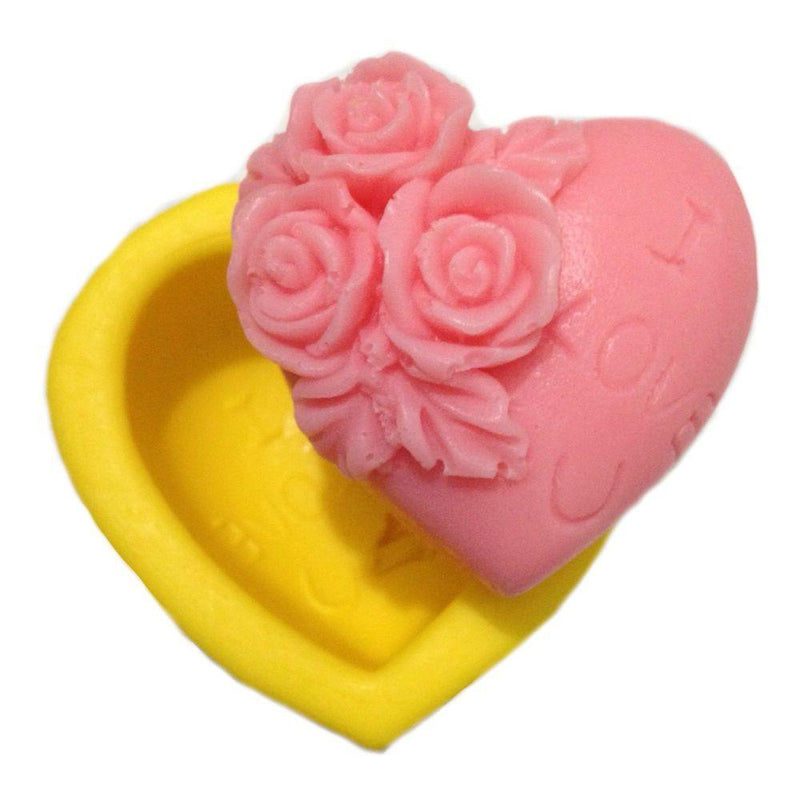 Herz mit Rosen, Love Thema Silikonform - Tortendekoshop
