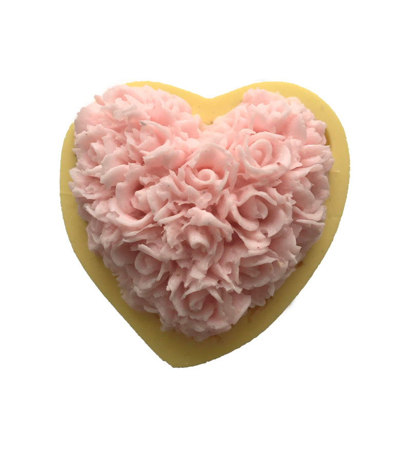 Herz mit Rosen Silikonform - Tortendekoshop