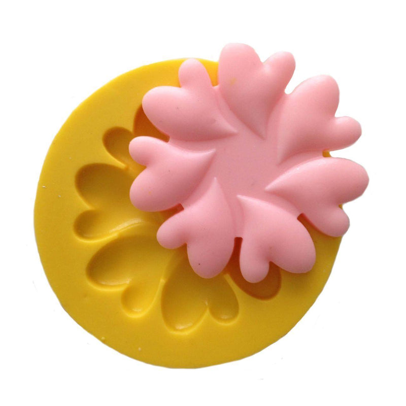 Herz Motiven Silikonform, rund - Tortendekoshop