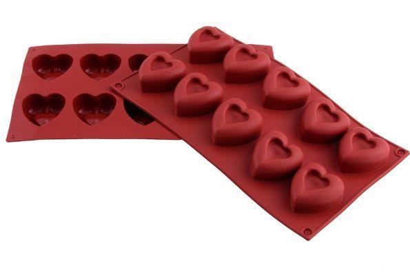 Herz Pralinen Schokoladen Silikonform - Tortendekoshop