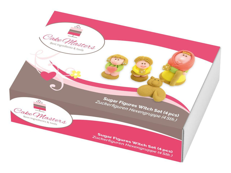Hexengruppe Zucker, 4er Set - Tortendekoshop