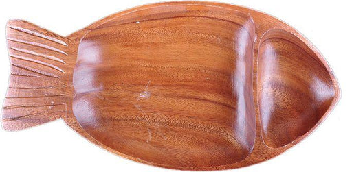 Holz Fischförmige Schale, 41x21,5cm - Tortendekoshop
