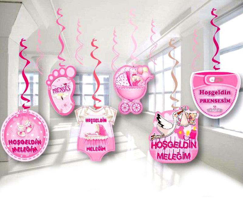 Hosgeldin Melegim Party Girlande Deko Set - Tortendekoshop