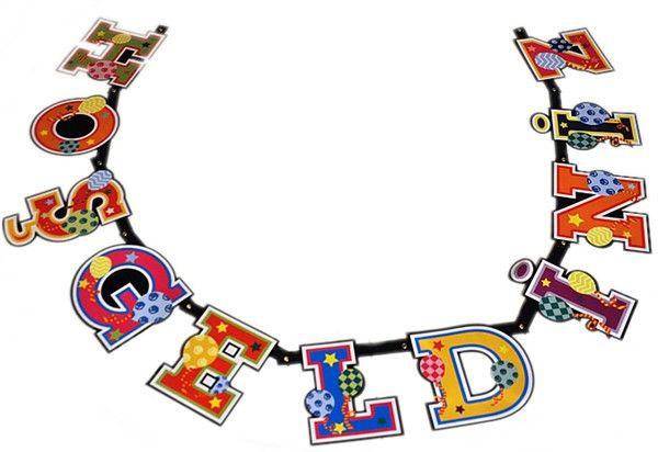 Hosgeldiniz Farbige Party Banner - Tortendekoshop