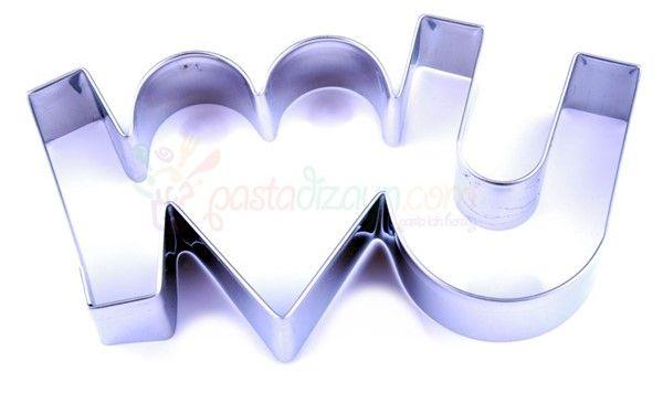 I Love You Ausstechform, Edelstahl - Tortendekoshop