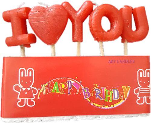 I Love You Birthday Kerzen Set - Tortendekoshop