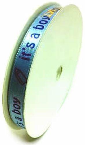 It´s a Boy Satin  Band,10m - Tortendekoshop