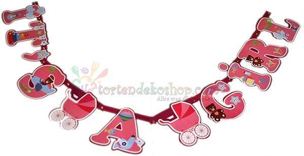 Its a Girl Deko Party Banner - Tortendekoshop