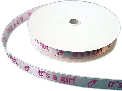 It´s a Girl Satin Schleifenband - Tortendekoshop