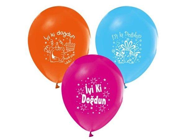 Iyiki Dogdun Farbige Ballons - Tortendekoshop