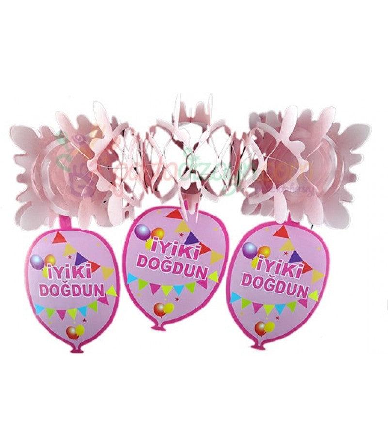 Iyiki Dogdun Rosa Girlande Deko - Tortendekoshop