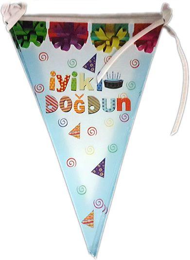 Iyiki Dogdun Wimpelkette blau - Tortendekoshop