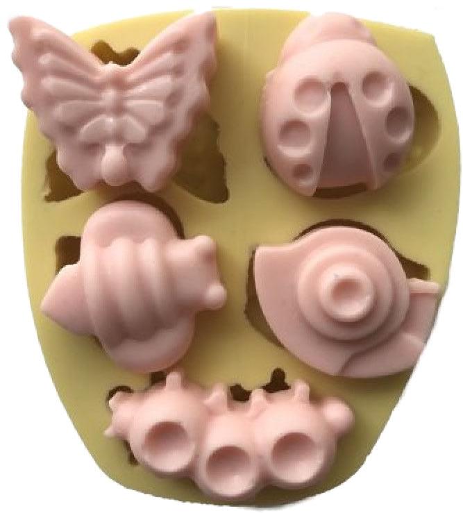 Käfer, Schmetterling Silikonform - Tortendekoshop