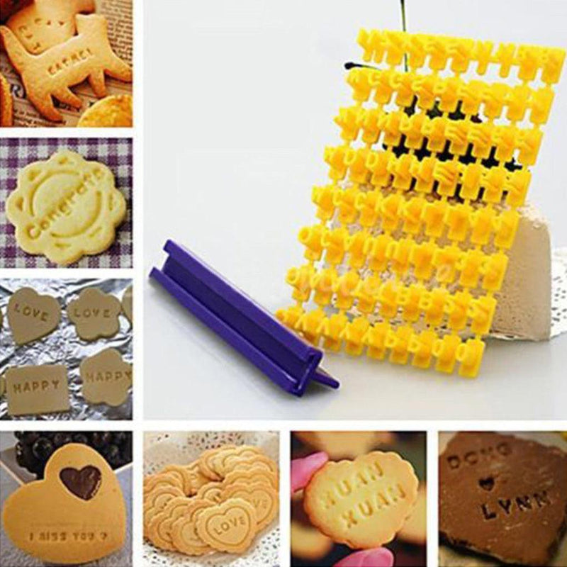 Keks Torten Buchstaben Zahlen Stempel Set - Tortendekoshop