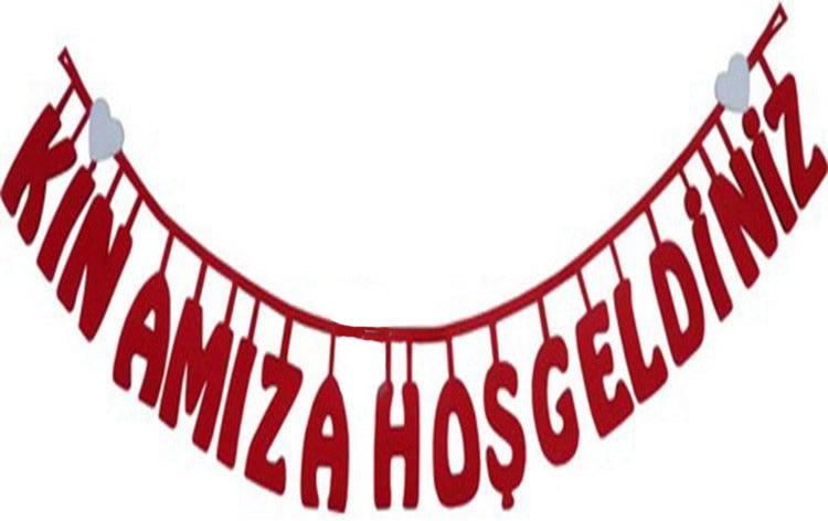 Kinamiza Hosgeldiniz Filz Türdeko - Tortendekoshop