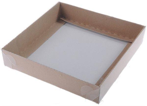 Kraft Acetat Schachteln, 15x15x3cm - Tortendekoshop