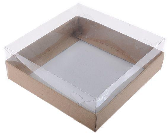 Kraft Acetat Schachteln, 15x15x5cm - Tortendekoshop
