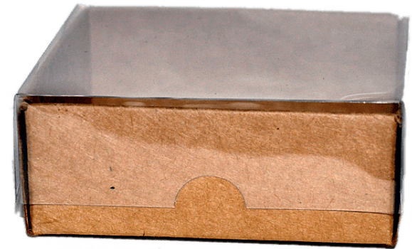 Kraft Acetat Schachteln, 8x8x3cm - Tortendekoshop