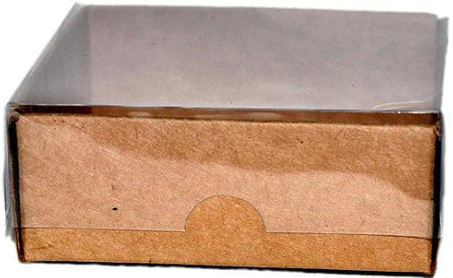 Kraft Acetat Schachteln, 9x9x3cm - Tortendekoshop