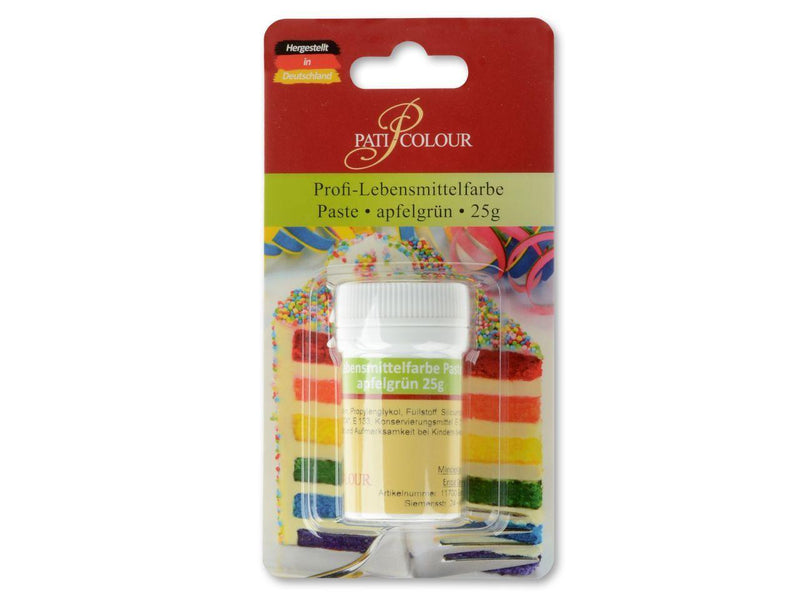 Lebensmittelfarbe Paste apfelgrün, 25g - Tortendekoshop