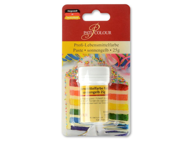 Lebensmittelfarbe Paste sonnengelb, 25g - Tortendekoshop